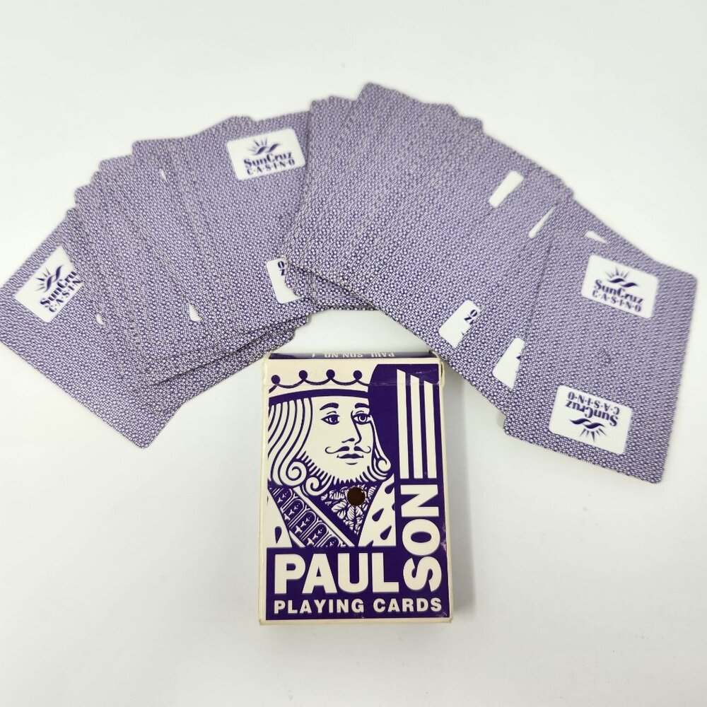 Paul-Son Standard Playing Cards Used SunCruz Casinos Purple Packaging Retired
